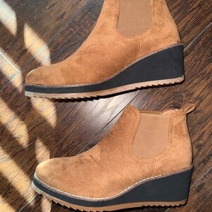 Corey’s Wedge Suede Booties
